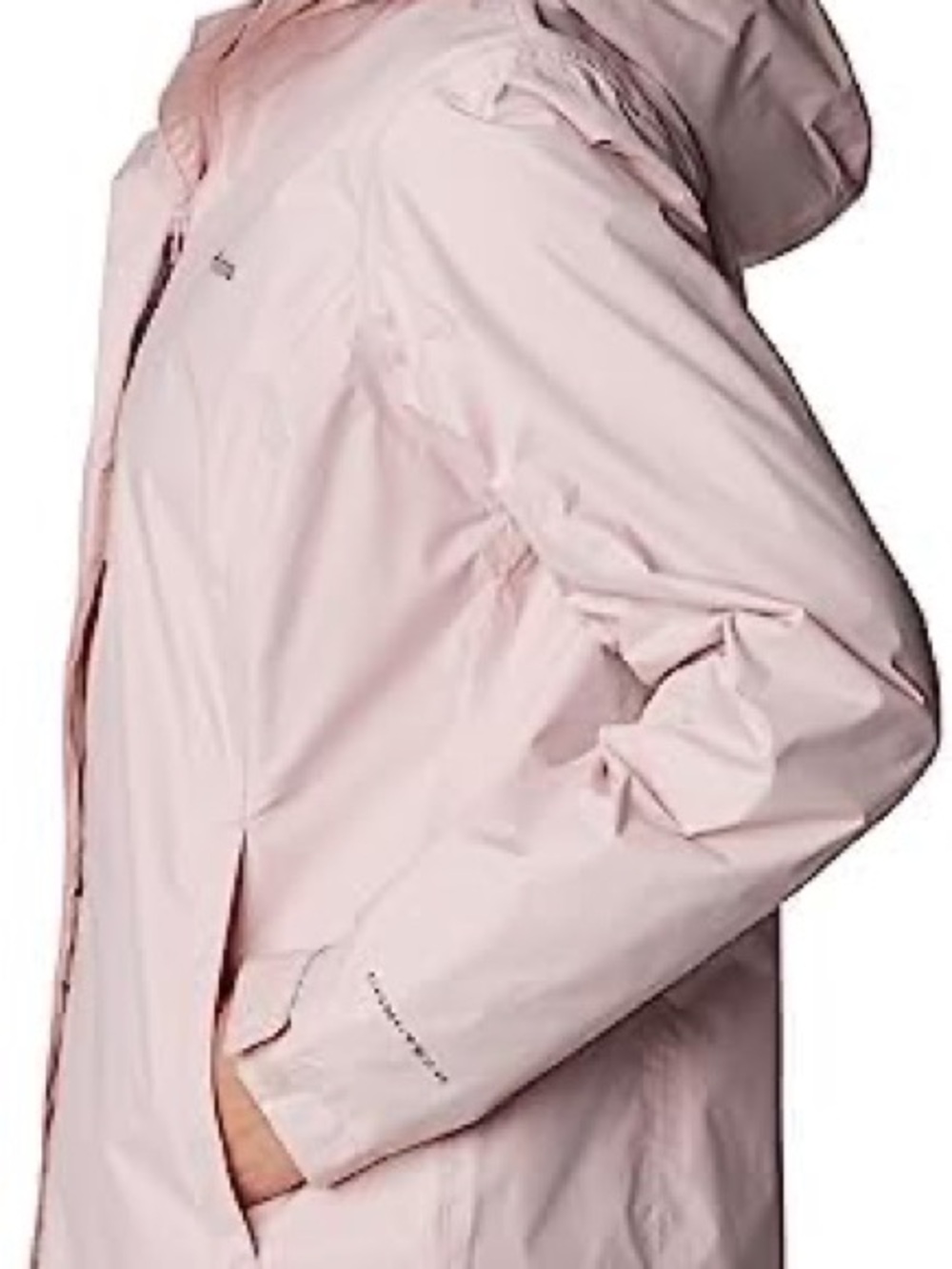 Columbia Women's Arcadia II Pale Pink Hooded Rain Jacket - Picture 3 of 8